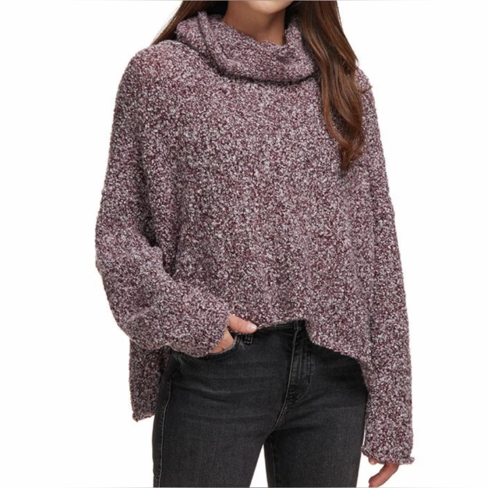 Free People BFF Cowl Neck Sweater – Purple – Size Medium